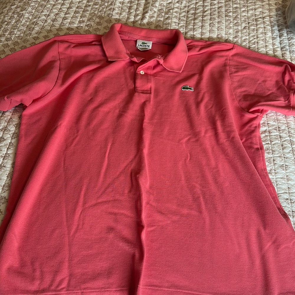 Lacoste pink polo size 7 XXL